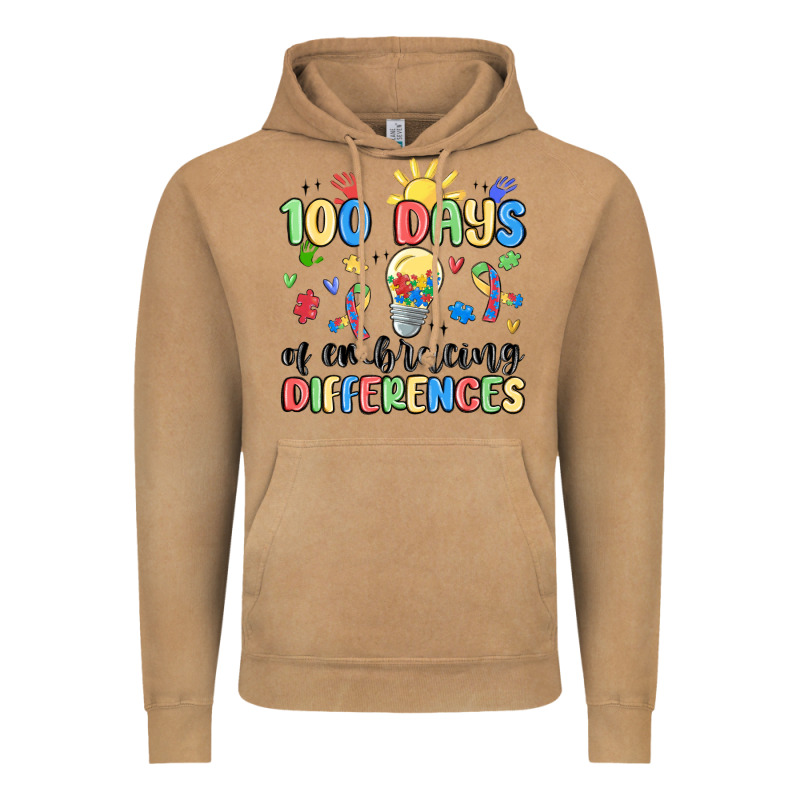 100 Days Of Embracing Differences Vintage Hoodie by MaliasSmallBusiness | Teevron