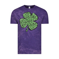Cloud Purple leopard shamrock Vintage Tee - MaliasSmallBusiness