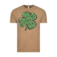 Vintage Coffee leopard shamrock Vintage Tee - MaliasSmallBusiness