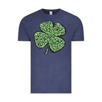 Vintage Denim leopard shamrock Vintage Tee - MaliasSmallBusiness