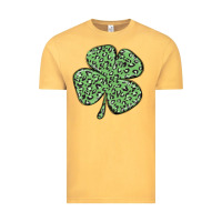 Vintage Mustard leopard shamrock Vintage Tee - MaliasSmallBusiness