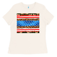 Usa Camouflage American Flag Ladies Tee | Teevron