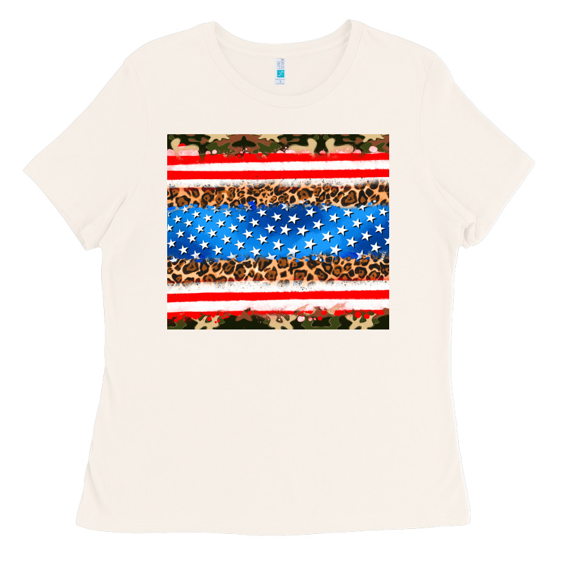 Usa Camouflage American Flag Ladies Tee by AdoDesignShop | Teevron