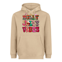 Mushroom holly jolly vibes pink christmas Heavyweight Hoodie - CowGirlArtShop