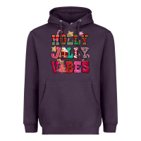 Plum holly jolly vibes pink christmas Heavyweight Hoodie - CowGirlArtShop
