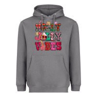 Holly Jolly Vibes Pink Christmas Heavyweight Hoodie | Teevron