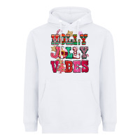 White holly jolly vibes pink christmas Heavyweight Hoodie - CowGirlArtShop