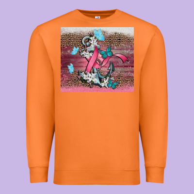 Cancer Awareness Anchor Premium Sweatshirt Designed By Cowgirlartshop