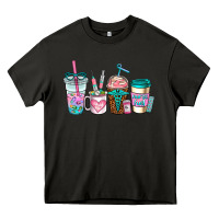 Asphalt nurse fuel coffee cups Heavy Core Tee - AdoDesignShop
