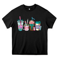 Black nurse fuel coffee cups Heavy Core Tee - AdoDesignShop