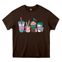 Chocolate Brown nurse fuel coffee cups Heavy Core Tee - AdoDesignShop