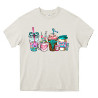 Cream nurse fuel coffee cups Heavy Core Tee - AdoDesignShop