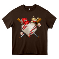Chocolate Brown baseball Heavy Core Tee - AdoDesignShop