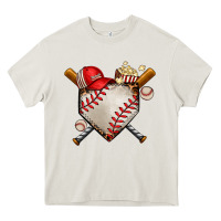 Cream baseball Heavy Core Tee - AdoDesignShop