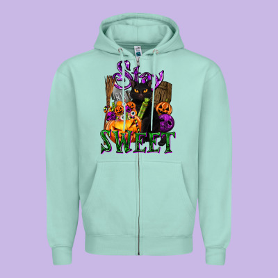 Stay Sweet Zipper Hoodie Designed By Texasbilliewilder