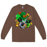 Chestnut St. Patrick Cow Clover Long Sleeve Tee - BundleAndBundleShop