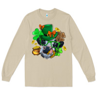 Mushroom St. Patrick Cow Clover Long Sleeve Tee - BundleAndBundleShop