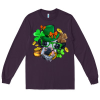Plum St. Patrick Cow Clover Long Sleeve Tee - BundleAndBundleShop