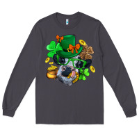 Smoke St. Patrick Cow Clover Long Sleeve Tee - BundleAndBundleShop