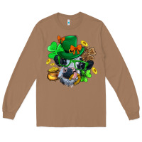 Toasted Coconut St. Patrick Cow Clover Long Sleeve Tee - BundleAndBundleShop