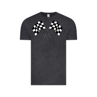 Vintage Black race flag Vintage Tee - MaliasSmallBusiness