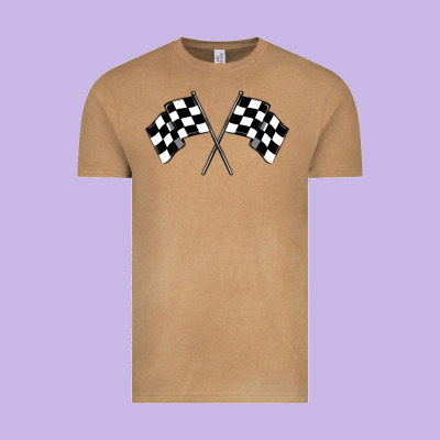 Race Flag Vintage Tee Designed By Maliassmallbusiness