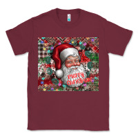 Burgundy merry christmas Classic Tee - CowhideDigitalArt