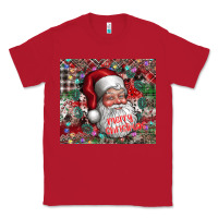 Red merry christmas Classic Tee - CowhideDigitalArt