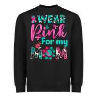 Black I Wear Pink For My Mom Heavyweight Sweatshirt - BundleAndBundleShop