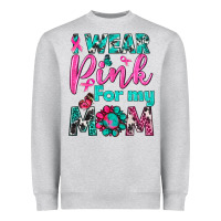 Heather Grey I Wear Pink For My Mom Heavyweight Sweatshirt - BundleAndBundleShop