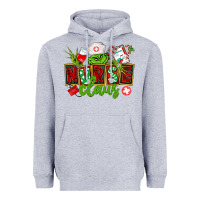 Heather Grey nurse claus christmas Heavyweight Hoodie - CowGirlArtShop