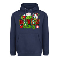 Navy nurse claus christmas Heavyweight Hoodie - CowGirlArtShop
