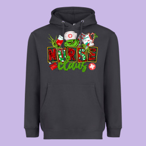 Nurse Claus Christmas Heavyweight Hoodie Designed By Cowgirlartshop