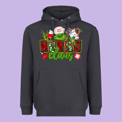 Nurse Claus Christmas Heavyweight Hoodie Designed By Cowgirlartshop