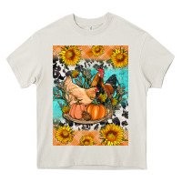 Cream fall coop animals Heavy Core Tee - Artiststas