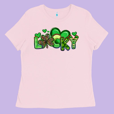 Lucky St Patrick S Day Ladies Tee Designed By Artiststas