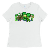White lucky st patrick s day Ladies Tee - Artiststas