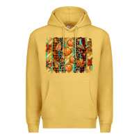 Antique Gold fall brushstroke Premium Hoodie - CowGirlArtShop
