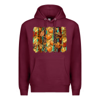 Burgundy fall brushstroke Premium Hoodie - CowGirlArtShop