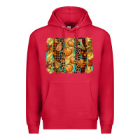 Cardinal fall brushstroke Premium Hoodie - CowGirlArtShop