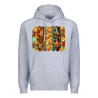 Heather Grey fall brushstroke Premium Hoodie - CowGirlArtShop