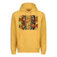 Mustard fall brushstroke Premium Hoodie - CowGirlArtShop