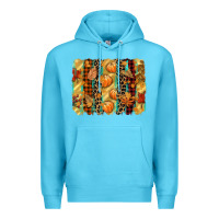 Ocean Blue fall brushstroke Premium Hoodie - CowGirlArtShop