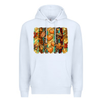 White fall brushstroke Premium Hoodie - CowGirlArtShop