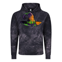 Cloud Black Purple leopard witch hat Vintage Hoodie - Jasminsmagicworld