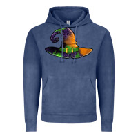 Vintage Denim Purple leopard witch hat Vintage Hoodie - Jasminsmagicworld