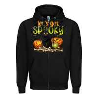 Black Let's Get Spooky Zipper Hoodie - texasbilliewilder