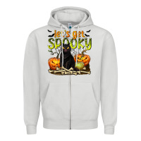 Dove Grey Let's Get Spooky Zipper Hoodie - texasbilliewilder