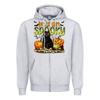Heather Grey Let's Get Spooky Zipper Hoodie - texasbilliewilder