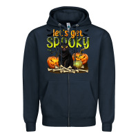 Navy Let's Get Spooky Zipper Hoodie - texasbilliewilder